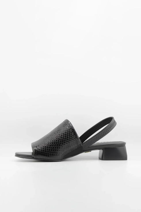 Jorge Bischoff Peep-Toe Slingback Low Block Sandals