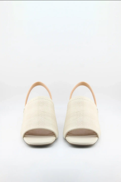 Jorge Bischoff Peep-Toe Slingback Low Block Sandals