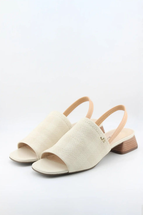 Jorge Bischoff Peep-Toe Slingback Low Block Sandals