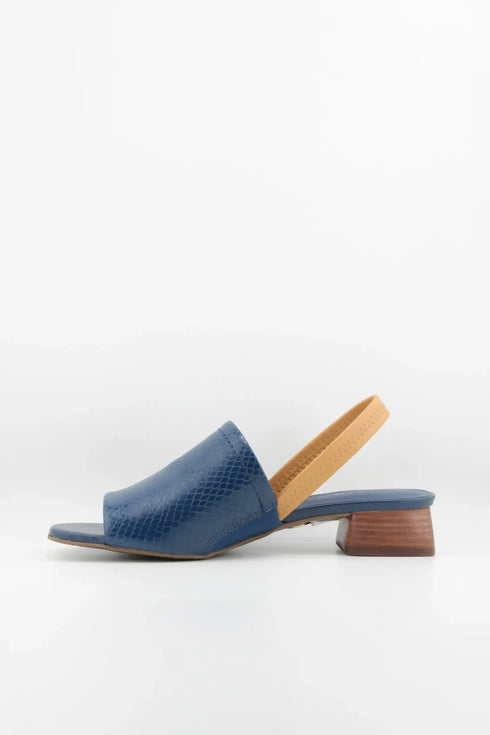 Jorge Bischoff Peep-Toe Slingback Low Block Sandals