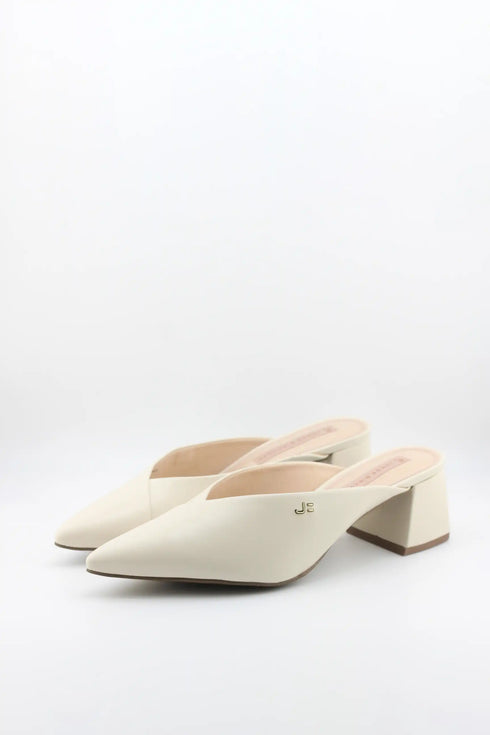 Jorge Bischoff Pointed Toe Block Heel Mules