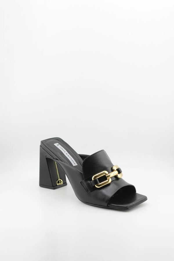 Jorge Bischoff Square-Toe Block Heel Mules