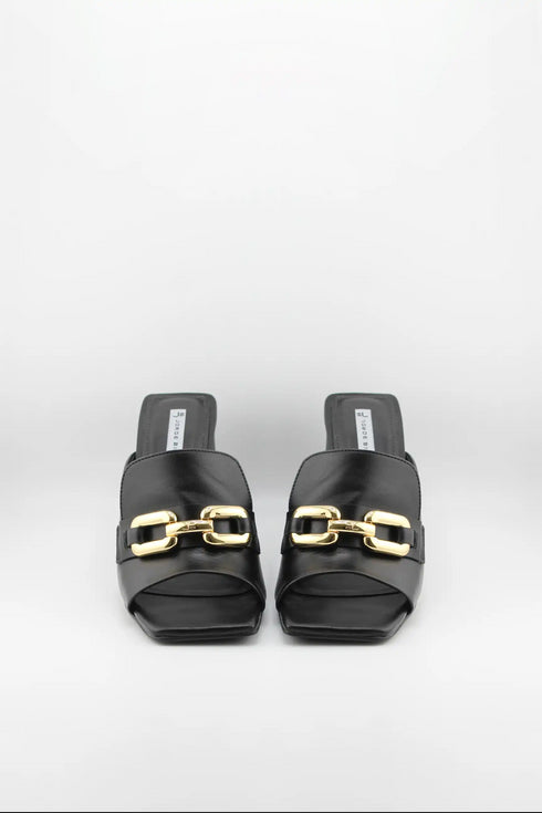 Jorge Bischoff Square-Toe Block Heel Mules