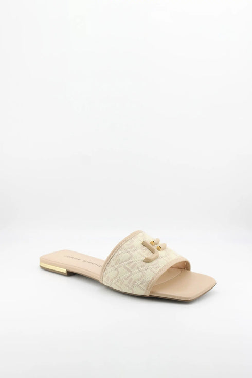 Jorge Bischoff Quilted Slide Sandals with Buckle