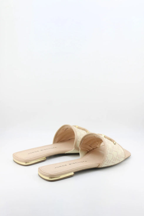 Jorge Bischoff Quilted Slide Sandals with Buckle