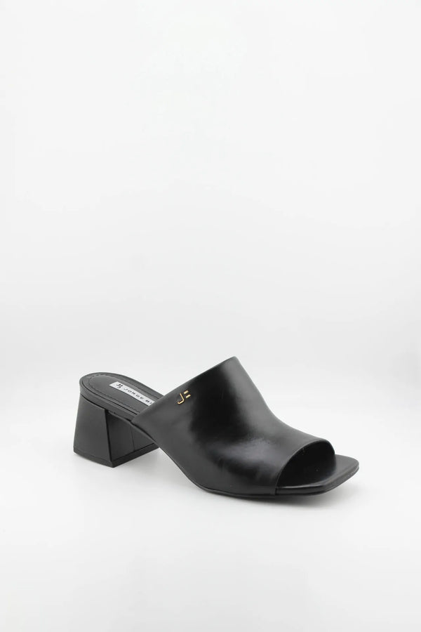 Jorge Bischoff Elegant Leather Block Heel Mules