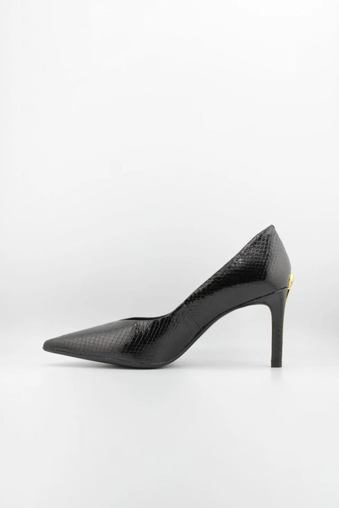 Jorge Bischoff Snake-Embossed Pointed Toe Pumps