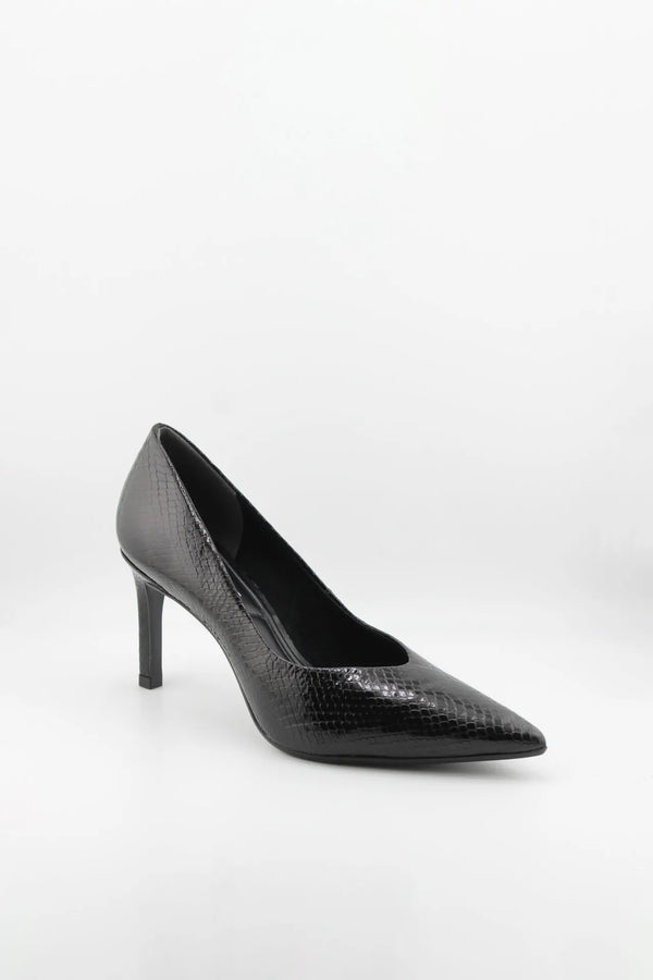 Jorge Bischoff Snake-Embossed Pointed Toe Pumps