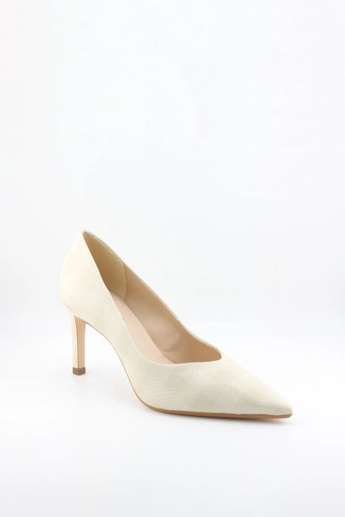 Jorge Bischoff Snake-Embossed Pointed Toe Pumps