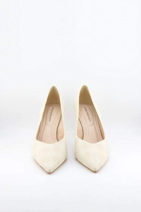 Jorge Bischoff Snake-Embossed Pointed Toe Pumps