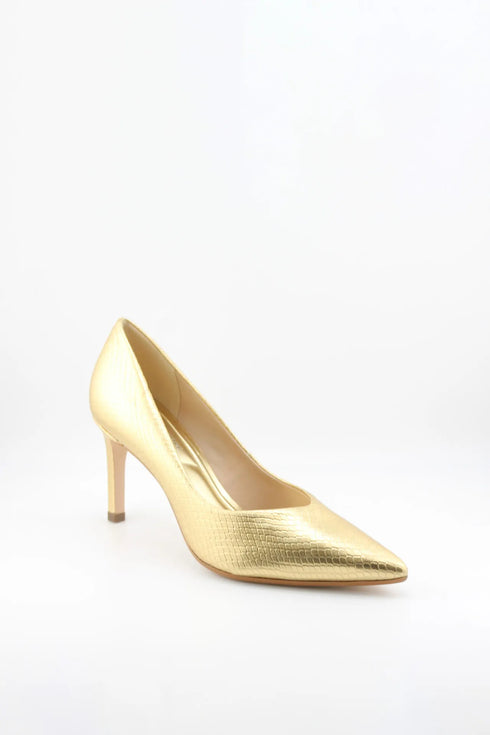 Jorge Bischoff Snake-Embossed Pointed Toe Pumps