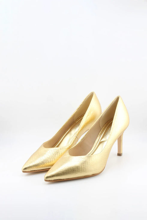Jorge Bischoff Snake-Embossed Pointed Toe Pumps