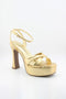 Jorge Bischoff Snakeskin Pattern Platform Sandals