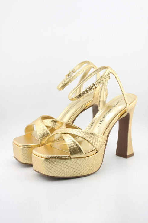Jorge Bischoff Snakeskin Pattern Platform Sandals