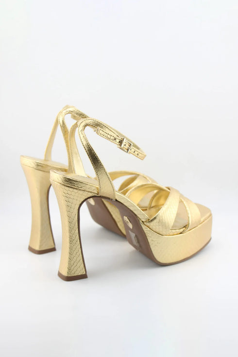 Jorge Bischoff Snakeskin Pattern Platform Sandals