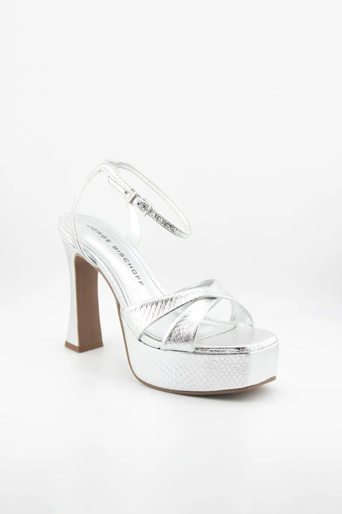 Jorge Bischoff Snakeskin Pattern Platform Sandals