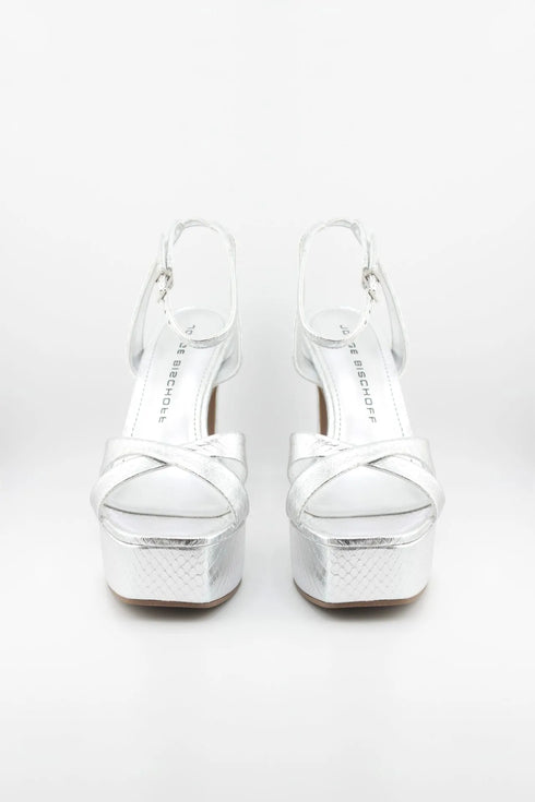 Jorge Bischoff Snakeskin Pattern Platform Sandals