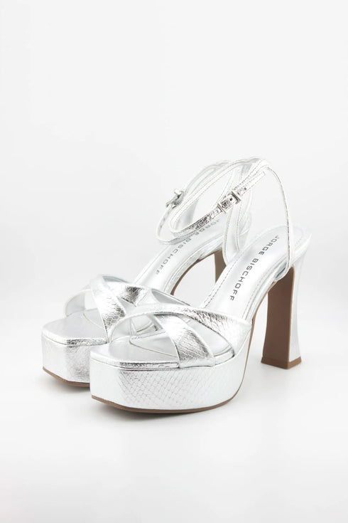 Jorge Bischoff Snakeskin Pattern Platform Sandals