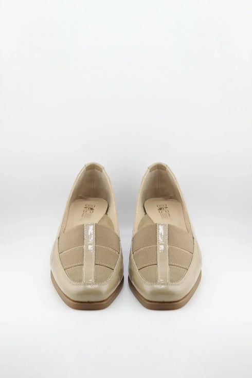 DFC Relax Patent Leather Wedge Loafer Shoes