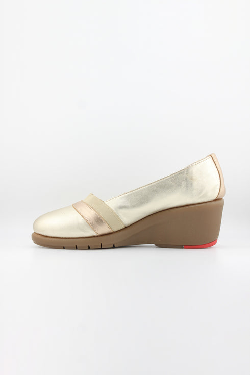 DFC Relax Metallic Slip-On Wedge Loafers