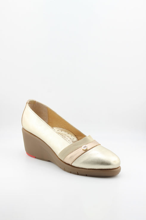 DFC Relax Metallic Slip-On Wedge Loafers