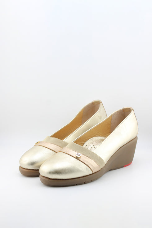 DFC Relax Metallic Slip-On Wedge Loafers
