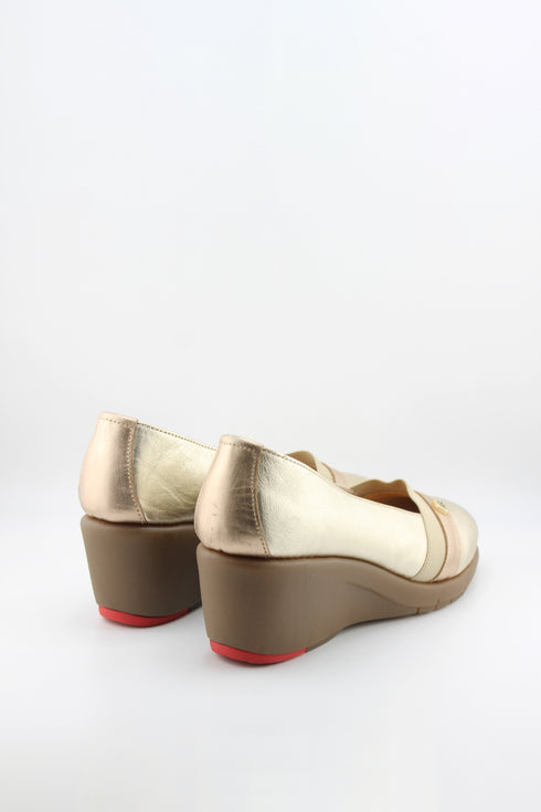 DFC Relax Metallic Slip-On Wedge Loafers