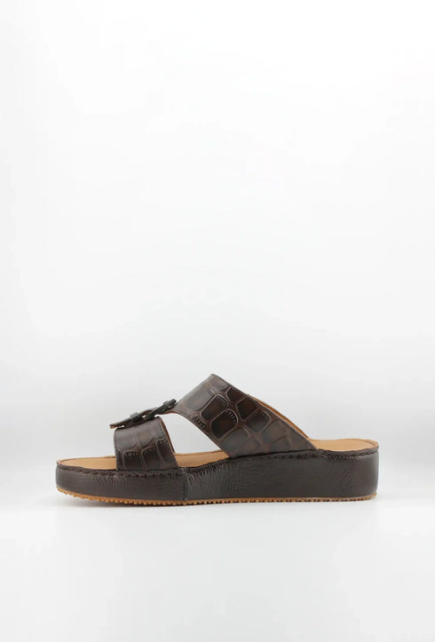 DFC Relax Men Croc-Embossed Slide Sandals