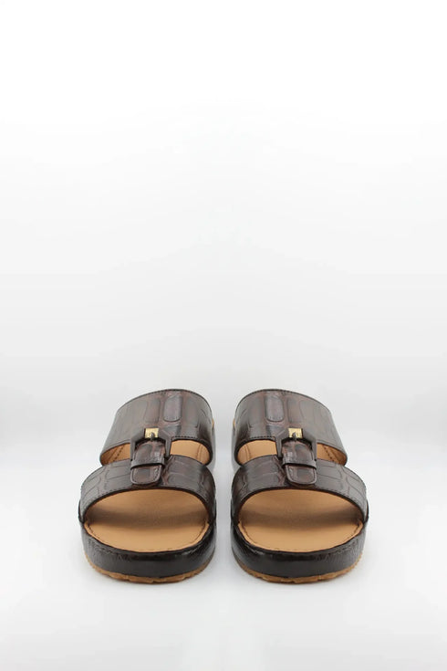 DFC Relax Men Croc-Embossed Slide Sandals