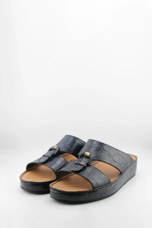 DFC Relax Men Croc-Embossed Slide Sandals