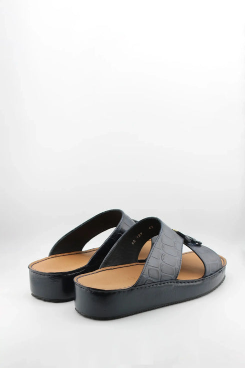 DFC Relax Men Croc-Embossed Slide Sandals