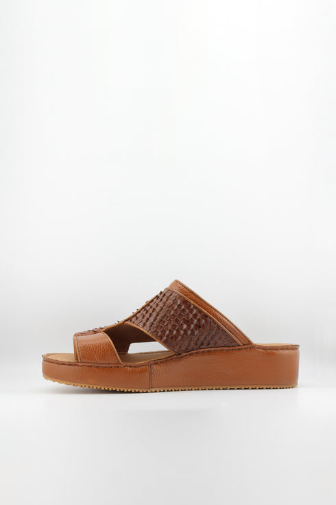 DFC Relax Men Embossed Snake Leather Slide Sandals