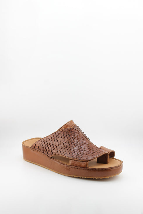 DFC Relax Men Embossed Snake Leather Slide Sandals