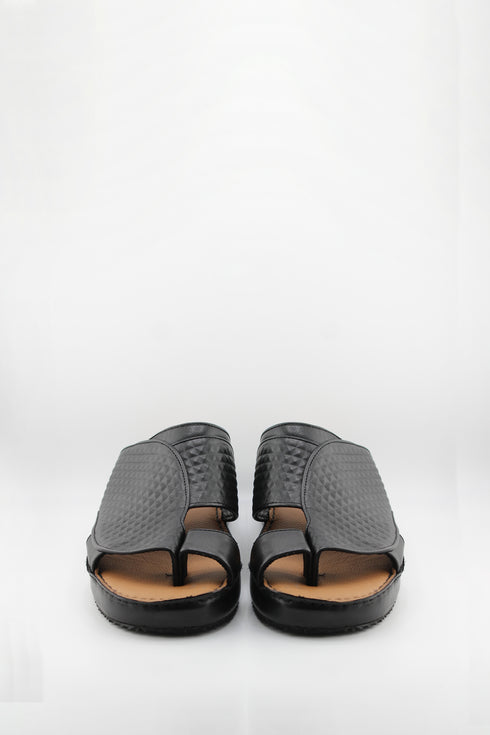 DFC Relax Men Embossed Pyramid Leather Slide Sandals