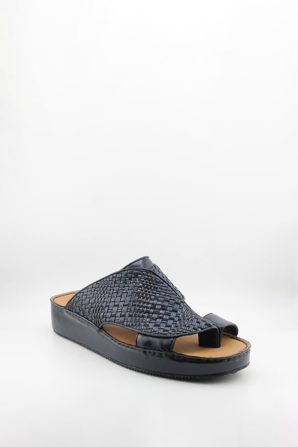 DFC Relax Men Woven Leather Slip-On Sandals