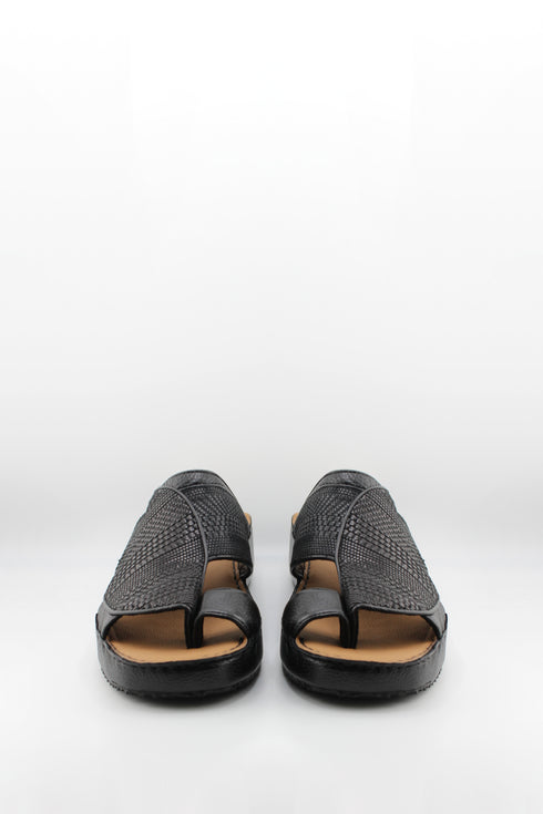 DFC Relax Men Embossed Scales Leather Slide Sandals