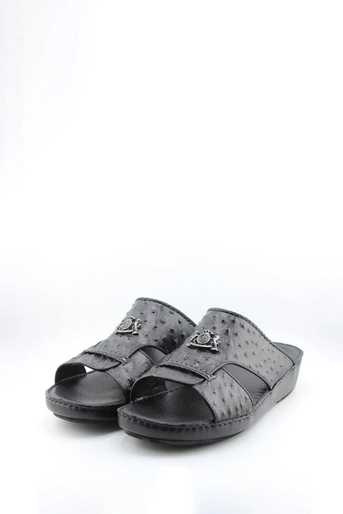 DFC Relax Men Embossed Slip-On Leather Sandals