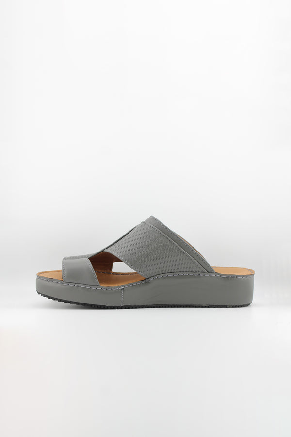 DFC Relax Men Embossed Mesh Leather Slide Sandals