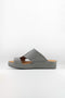 DFC Relax Men Embossed Mesh Leather Slide Sandals