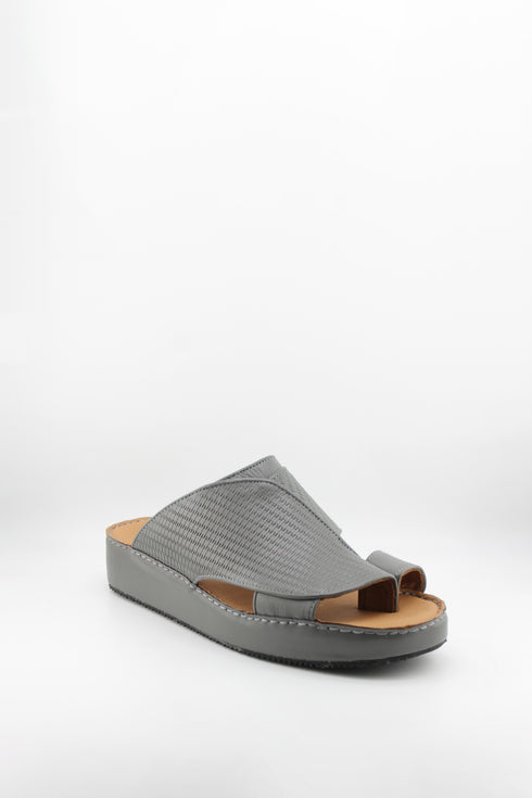 DFC Relax Men Embossed Mesh Leather Slide Sandals