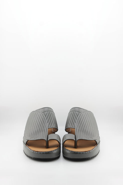 DFC Relax Men Embossed Mesh Leather Slide Sandals