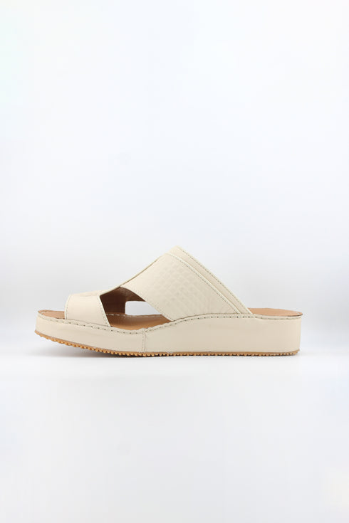 DFC Relax Men Embossed Pyramid Leather Slide Sandals