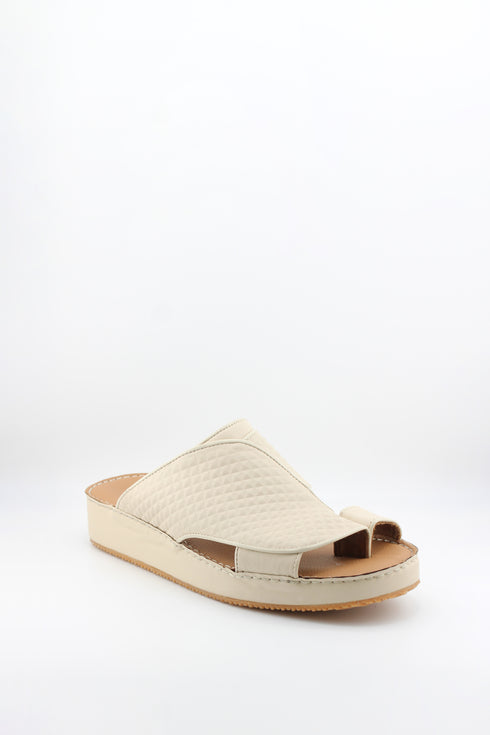 DFC Relax Men Embossed Pyramid Leather Slide Sandals