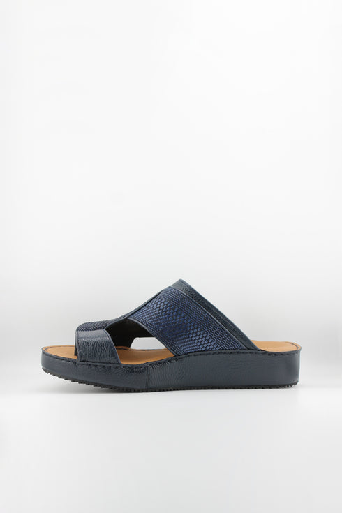 DFC Relax Men Embossed Scales Leather Slide Sandals