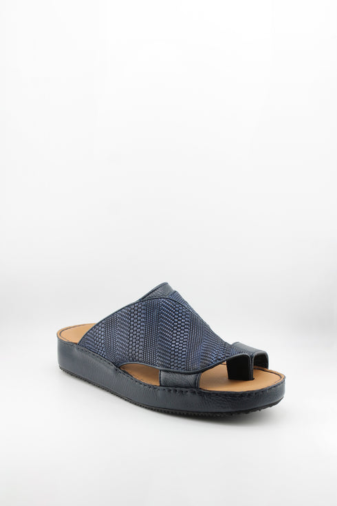 DFC Relax Men Embossed Scales Leather Slide Sandals