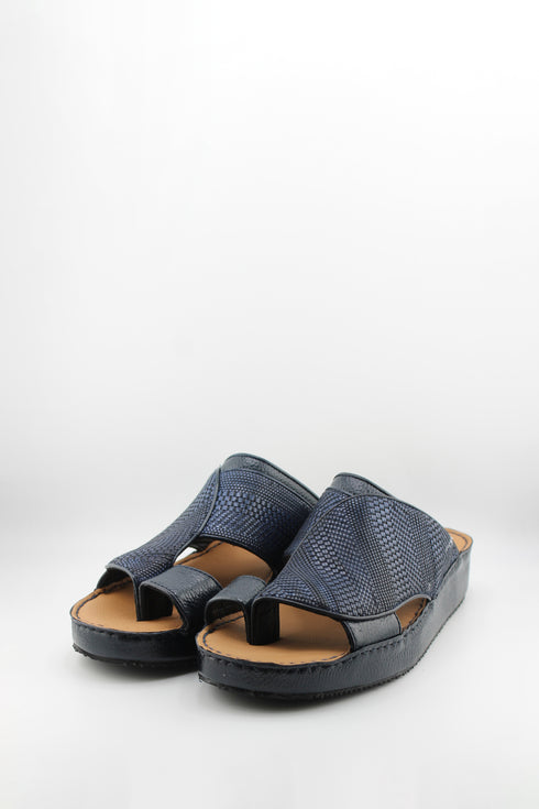 DFC Relax Men Embossed Scales Leather Slide Sandals