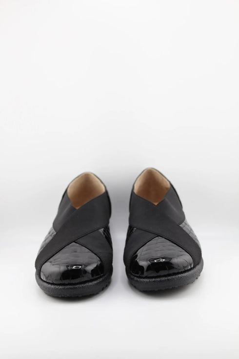 DFC Relax Croc-Embossed Wedge Slip-On Loafer