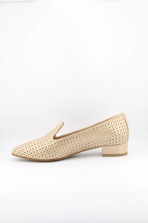 DFC Relax Perforated Leather Loafers with Heel