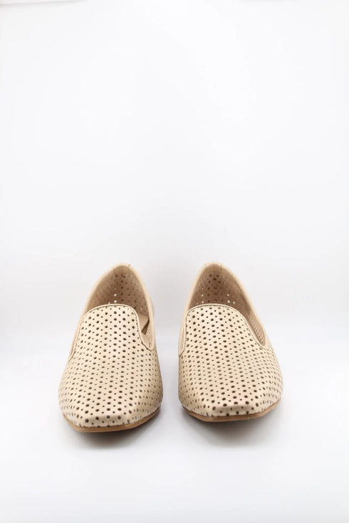DFC Relax Perforated Leather Loafers with Heel