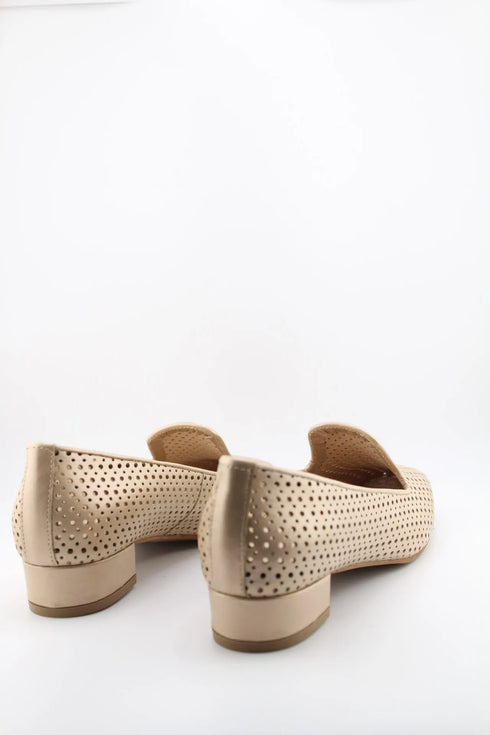DFC Relax Perforated Leather Loafers with Heel